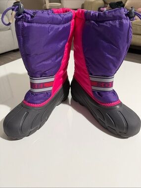SOREL Youth Women's Snow Boots Shoes Waterproof Insulated Bright Rose Size 5